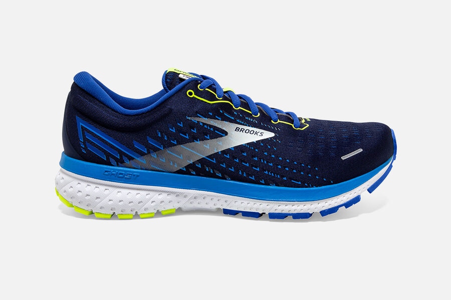 Tenis Corrida Brooks Ghost 13 Masculino Brasil - Azul Marinho/Azul Anil 9845762-QM